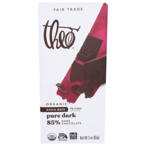 Theo 85% Dark Chocolate - 3 Ounce