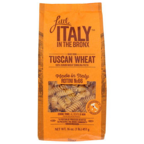 Little Italy In The Bronx Pasta Rotini NO66 - 16 Ounce