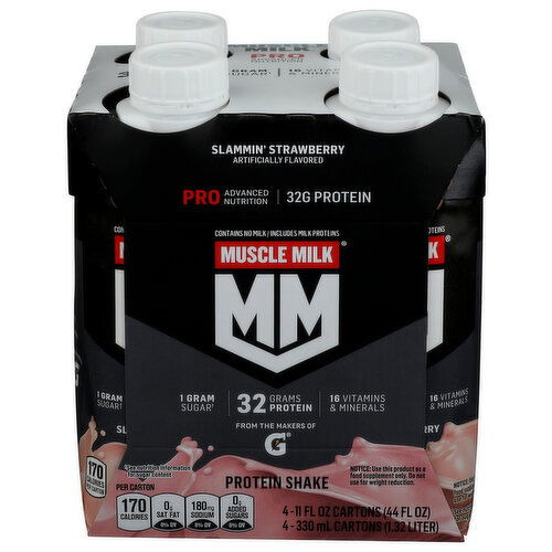 BROOKSHIRE'S Muscle Milk Pro Slm Strwby Rtd - 11 Fluid Ounce - 4 Count