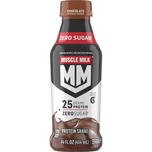 Muscle Milk Genuine Zero Sugar Protein Shake Chocolate Artificially Flavored - 14 Fluid Ounce