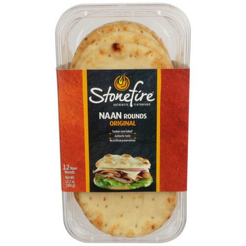 STONEFIRE Naan Rounds Original - 1.058 Ounce - 12 Count