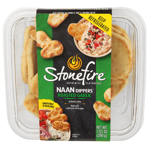 Stonefire Garlic Roasted Naan Dippers - 7.05 Ounce