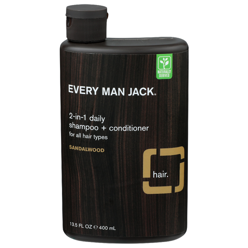 Every Man Jack Sandalwood 2-In-1 Daily Shampoo + Conditioner - 13.5 Fluid Ounce