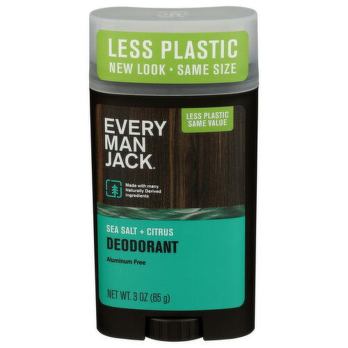 Every Man Jack Sea Salt Aluminum Free Deodorant - 3 Ounce