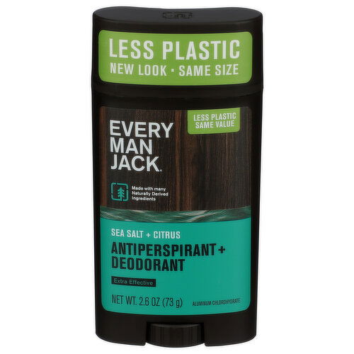 EVERY MAN JACK Sea Salt Antiperspirant Deodorant - 2.6 Ounce