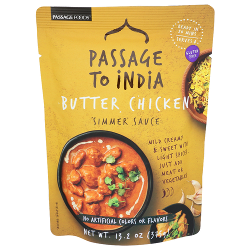 Passage Foods Curry Butter Chicken Simmer Sauce To India - 13.2 Ounce Image 1 of 4