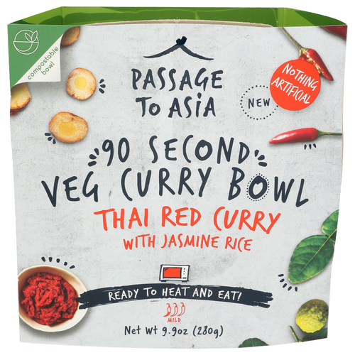 Passage Foods Veg Curry Thai Red Heat-And-Eat To Asia Bowl - 9.9 Ounce Image 1 of 4