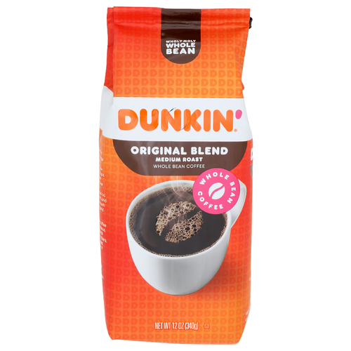 Dunkin' Original Blend Medium Roast Whole Bean Coffee - 12 Ounce