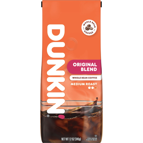 Dunkin' Original Medium Roast Blend Whole Bean Coffee - 12 Ounce Image 1 of 4