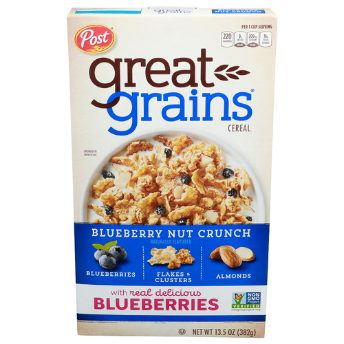 Post Great Grains Blueberry Nut Crunch Cereal - 13.5 Ounce