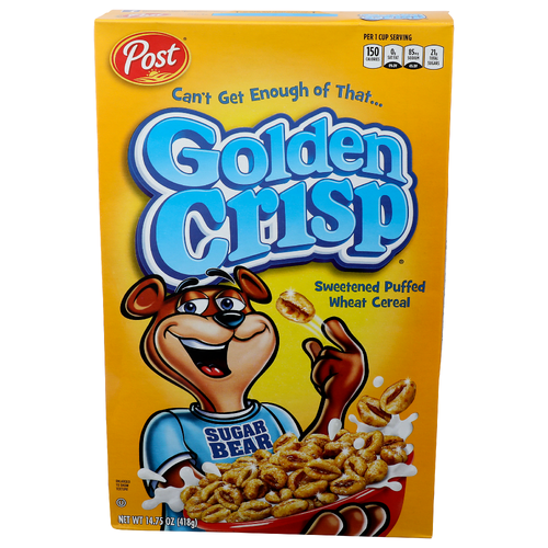 Post Golden Crisp Sweetened Puffed Wheat Cereal - 14.75 Ounce