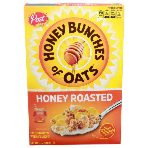 Post Honey Bunches Of Oats With Oats & Honey Sweetened Cereal - 12 Ounce