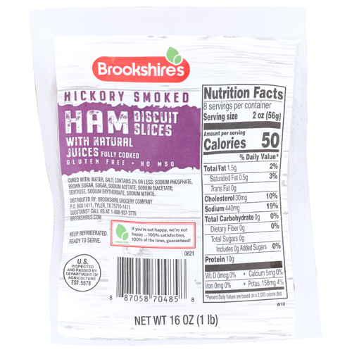 Brookshire's Hickory Smoked Biscuit Slices Ham - 16 Ounce