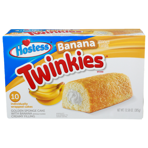 Hostess Twinkies Banana Golden Sponge Cake With Creamy Filling - 1.358 Ounce - 10 Count