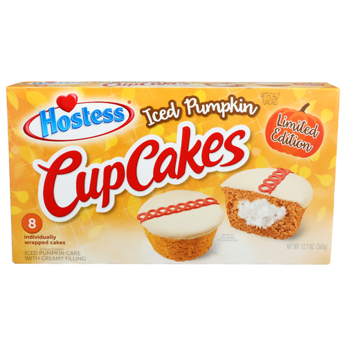 Hostess Iced Pumpkin Limited Edition Cup Cakes - 1.588 Ounce - 8 Count