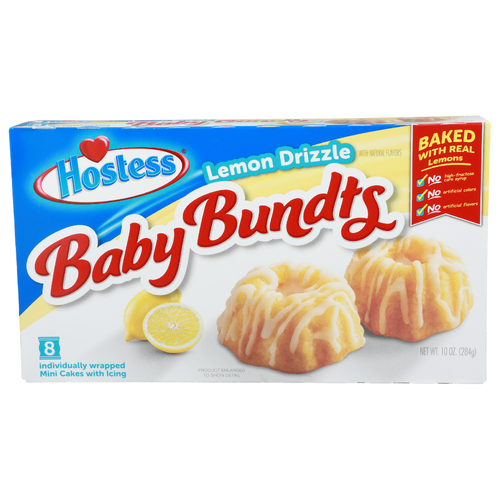 Hostess Lemon Drizzle Baby Bundts - 1.25 Ounce - 8 Count