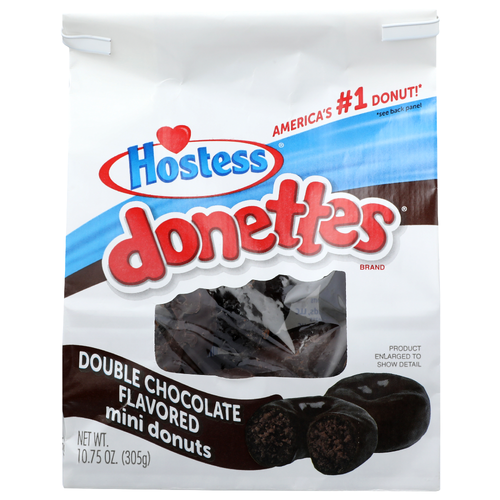 Hostess Donettes Double Chocolate Flavored Mini Donuts - 10.75 Ounce
