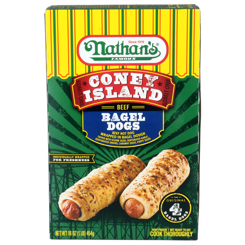 Nathan's Famous The Original Beef Bagel Dogs - 4 Ounce - 4 Count