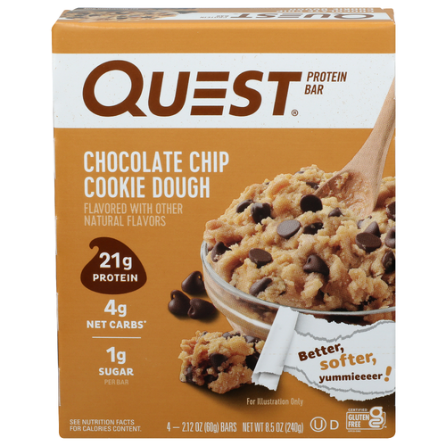Quest Chocolate Chip Cookie Dough Protein Bar - 2.125 Ounce - 4 Count