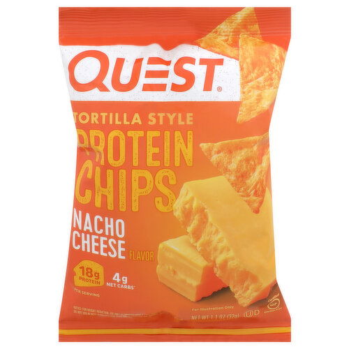Quest Style Protein Chips Tortilla Chip Nacho - 1.1 Ounce