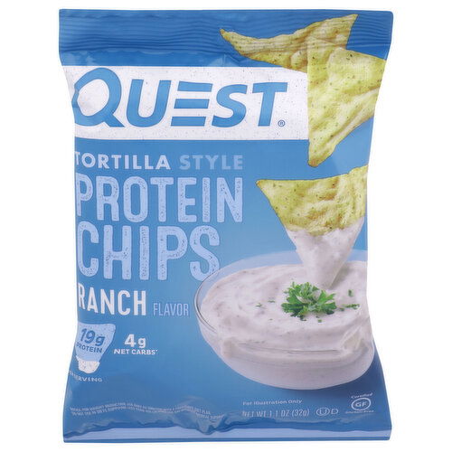 Quest Style Protein Chips Tortilla Chip Ranch - 1.1 Ounce