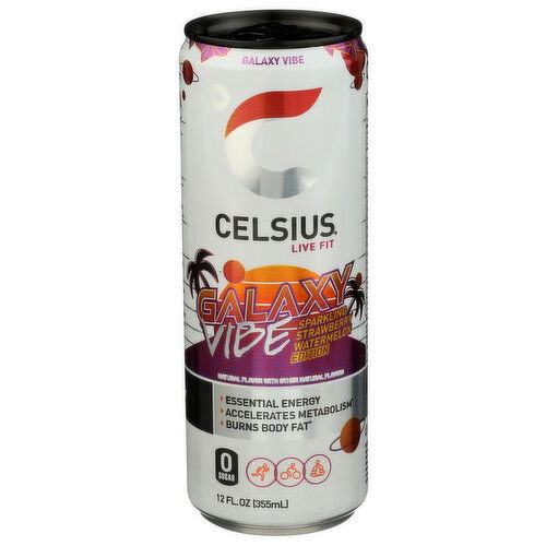 CELSIUS Galaxy Vibe Sparkling Single Can - 12 Fluid Ounce