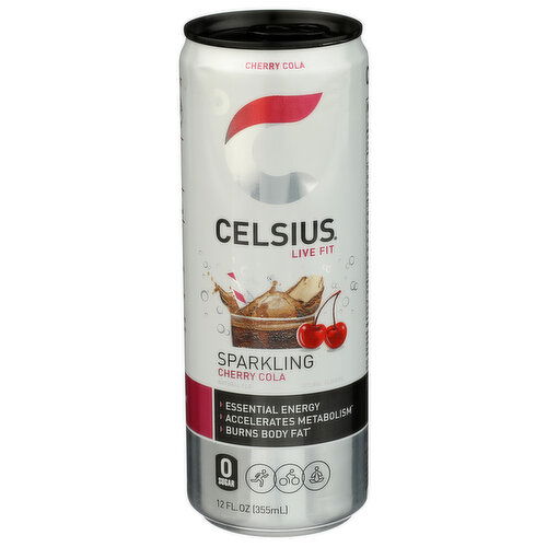 Celsius Cherry Cola Sparkling Single Can - 12 Fluid Ounce