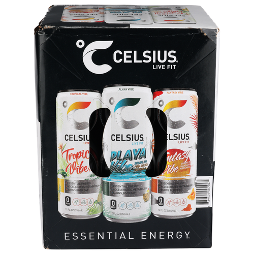 Celsius Sparkling Beach Vibe Variety Pack Energy Drink - 12 Fluid Ounce - 12 Count Image 1 of 4