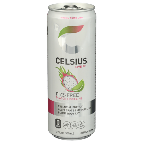 Celsius Dragonfruit Lime Fizz Free Single Can - 12 Fluid Ounce Image 1 of 4
