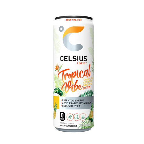 Celsius Energy Drink Sparkling Tropical Vibe - 12 Fluid Ounce