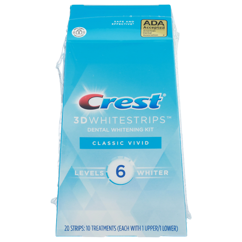 Crest 3d Whitestrips Classic Vivid Dental Whitening Kit - 20 Count