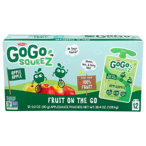 Gogo Squeez Apple Applesauce Pouches - 3.2 Ounce - 12 Count