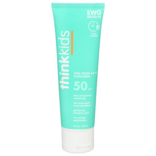 Thinksport For Kids Spf 50 Sunscreen 50+ - 3 Fluid Ounce