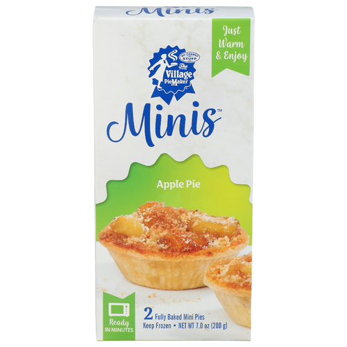 Village Piemaker Apple Rte Frozen Pie Mini - 3.5 Ounce - 2 Count