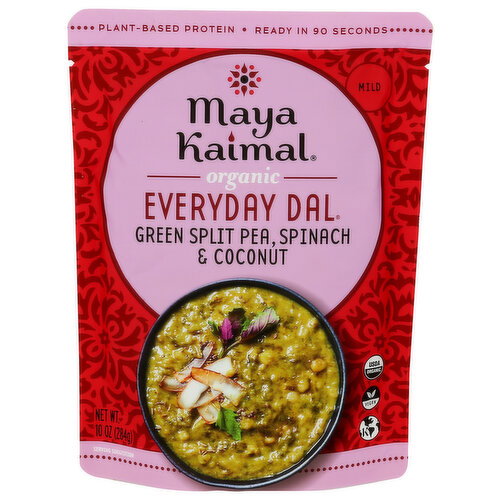 Maya Kaimal Organic Everyday Dal Green Split Pea Spinach Coconut - 10 Ounce Image 1 of 4