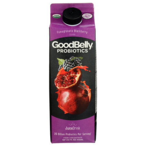 Goodbelly Probiotic Juice Pomegranate Blackberry - 32 Fluid Ounce