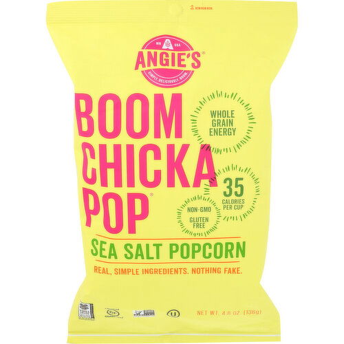 Angie's Boomchickapop Popcorn Sea Salt - 4.8 Ounce