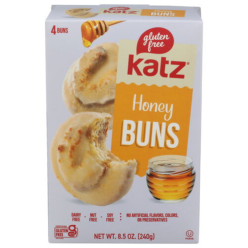 Katz Gluten Free Honey Buns - 2.125 Ounce - 4 Count