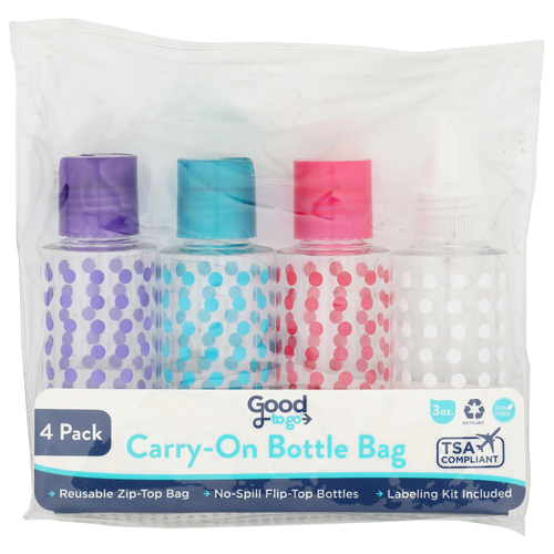 Good To Go Carry-On Bottle Bag - 3 Ounce - 4 Count Image 1 of 2