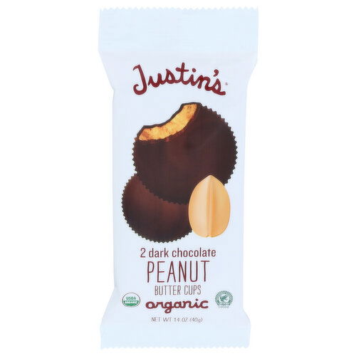 Justin's Cups Laydown Caddy Dark Chocolate Peanut Butter - 1.4 Ounce