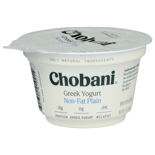 Chobani Non-Fat Plain Greek Yogurt - 5.3 Ounce