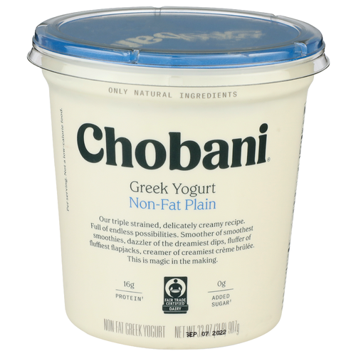 Chobani Non-Fat Plain Greek Yogurt - 32 Ounce