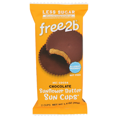 Free2b Chocolate Sunbutter Sun Cups 2 Cup - 0.7 Ounce - 2 Count