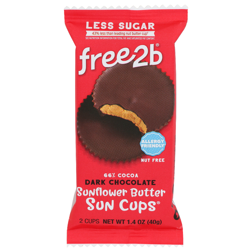 Free2b Dark Chocolate Sunbutter Sun Cups 2 Cup - 0.7 Ounce - 2 Count