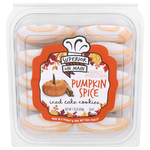 Superior On Main Pumpkin Spice Iced Cake Cookies - 0.048 Pound - 10 Count