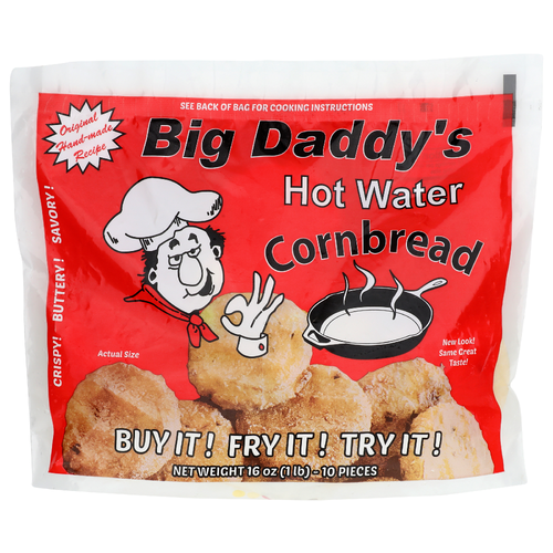 Big Daddy's Original Hand-Made Recipe Hot Water Cornbread - 1.6 Ounce - 10 Count