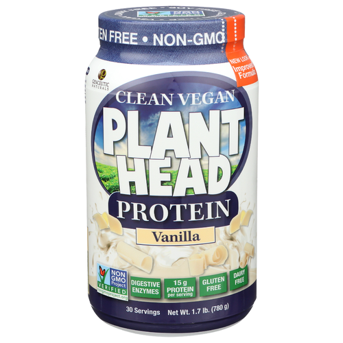GENCEUTIC NATURALS Vanilla Plant Head Protein 15 Grams - 0.057 Pound - 30 Count