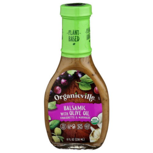 ORGANICVILLE Dressing Olive Oil & Balsamic Salad Og - 8 Fluid Ounce