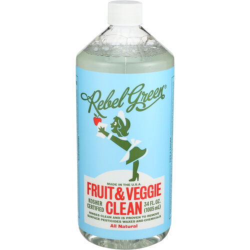 Rebel Green Cleaning Refill Fruit And Veggie - 34 Fluid Ounce