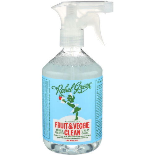 Rebel Green Fruit And Veggie Clean Spray - 17 Ounce